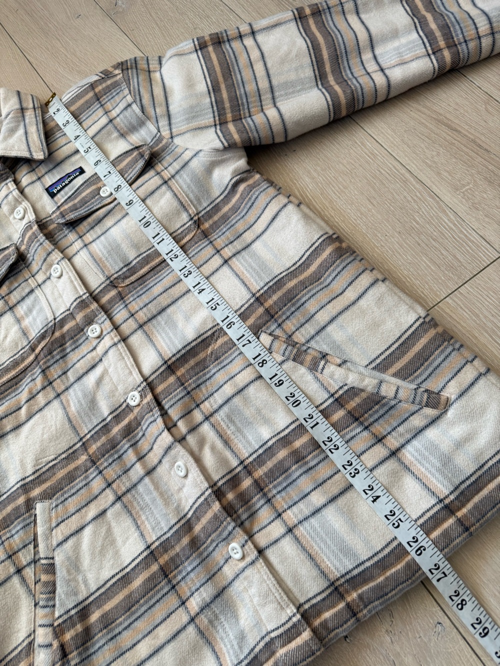 Patagonia Women’s Insulated Fjord Flannel Jacket Shacket (S) Organic Cotton EUC - Picture 11 of 14